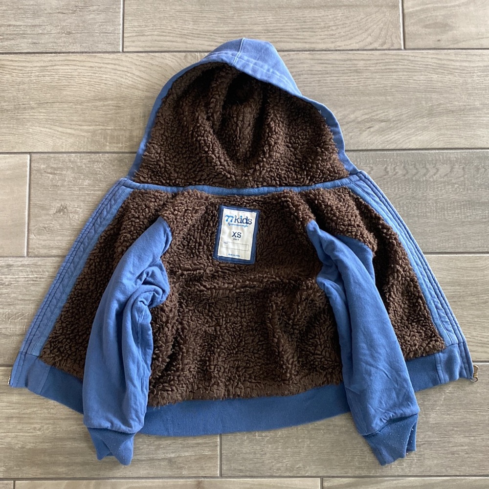 77 Kids Boys Jacket/Coat/Hoodie with faux fur lining - Picture 6 of 9